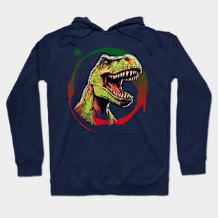 Fierce Allosaurus Color Splash Design Hoodie